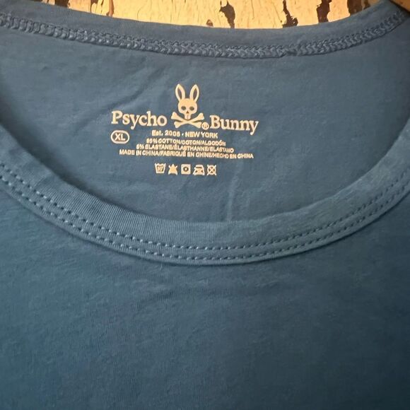 Psycho Bunny Men’s Blue and pink soft T-shirt. Size XL - Picture 4 of 9